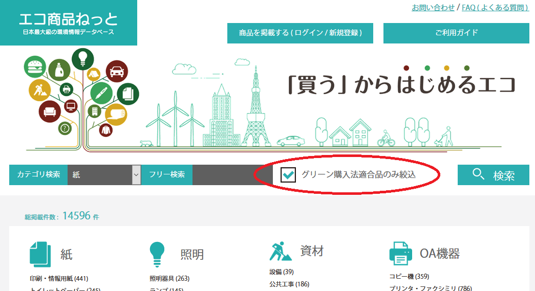 グリーン購入法適合品や特定調達物品の探し方を知りたい 行政 企業 消費者 グリーン購入ネットワーク