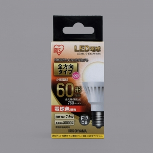 Led電球 E17 全方向 60形相当 電球色 Lda8l G E17 W 6t5 エコ商品ねっと 環境情報データベース Led電球 E17 全方向 60形相当 電球色 Lda8l G E17 W 6t5 エコ商品ねっと 環境情報データベース
