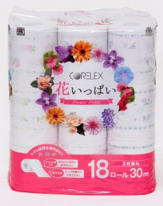 花いっぱいトイレットペーパー30mダブル18ロール エコ商品ねっと 環境情報データベース